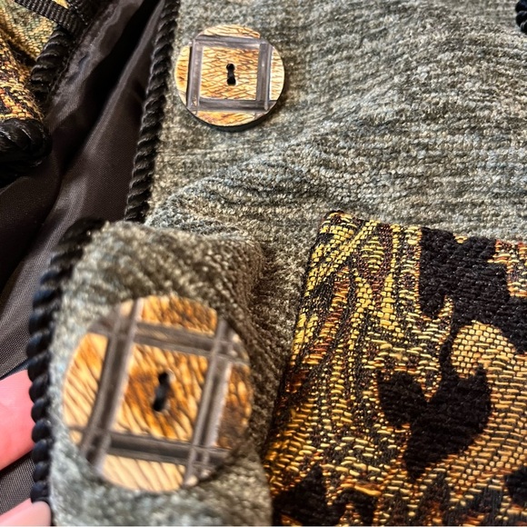 Alex Kim vintage Multicolor Patchwork Blazer size small petite art to wear - Picture 6 of 14